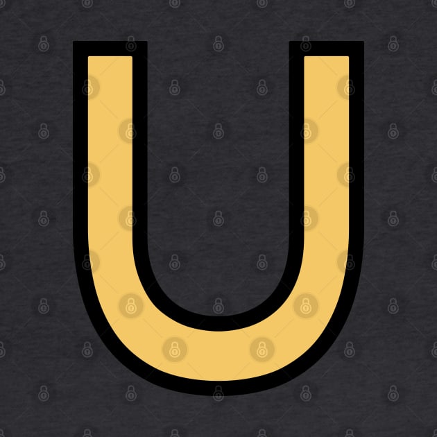Funky Yellow Letter U by Thespot